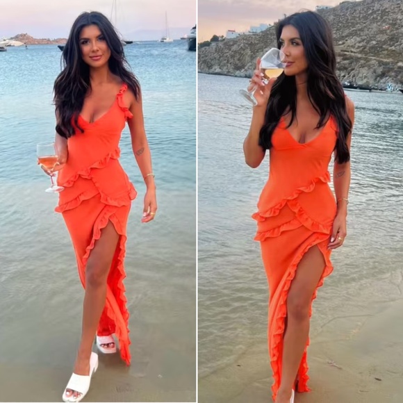 NEW House of CB Pixie Dress Flame Medium - Picture 13 of 17